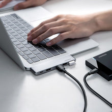 Заредете изображение във визуализатора на галерията – Ugreen multifunctional HUB 2x USB Type C to USB Type C PD (Thunderbolt 3, 100W, 4K @ 60 Hz, 10 Gbps) / HDMI 4K @ 30 Hz / 3x USB 3.0 for MacBook Pro / Air gray (60559) - TopMag
