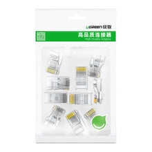 Заредете изображение във визуализатора на галерията – Ugreen 10x plug plug coupler end RJ45 8P8C Cat 6 transparent (50961) - TopMag
