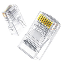 Заредете изображение във визуализатора на галерията – Ugreen 100x plug plug coupler end RJ45 8P8C Cat 6 transparent (60558) - TopMag
