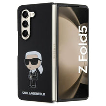 Заредете изображение във визуализатора на галерията – Karl Lagerfeld KLHCZFD5SNIKBCK Z Fold5 hardcase black/black Silicone Ikonik
