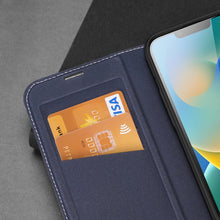 Заредете изображение във визуализатора на галерията – Dux Ducis Skin X2 case for iPhone 14 Plus case with magnetic flap blue
