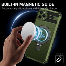 Заредете изображение във визуализатора на галерията – Tel Protect Armor Magsafe Metal Ring Case for Iphone 11 Pro Max green
