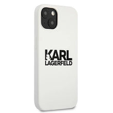 Заредете изображение във визуализатора на галерията – Karl Lagerfeld KLHCP13SSLKLWH iPhone 13 mini 5,4" Silicone Stack Logo biały/white

