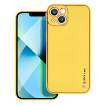 Заредете изображение във визуализатора на галерията – Forcell leather гръб за iphone 14 ( 6.1 ) жълт - TopMag

