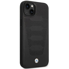 Заредете изображение във визуализатора на галерията – Case BMW BMHCP14S22RPSK iPhone 14 6.1" black/black Leather Seats Pattern

