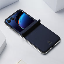Заредете изображение във визуализатора на галерията – Leather wallet case for Motorola Razr 40 Ultra Dux Ducis Bril - blue
