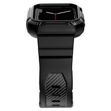 Заредете изображение във визуализатора на галерията – Kingxbar CYF106 2in1 Armored Case for Apple Watch SE, 8, 7, 6, 5, 4, 3, 2, 1 (41, 40, 38 mm) with strap black
