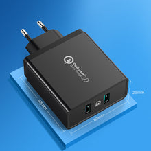 Заредете изображение във визуализатора на галерията – Ugreen charger 2xUSB-A 36W QC3.0 black (CD161)
