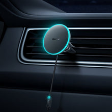 Заредете изображение във визуализатора на галерията – Baseus CW01 MagSafe 15W USB 25W inductive car charger - black
