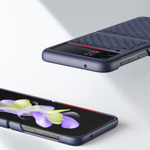 Заредете изображение във визуализатора на галерията – Dux Ducis Venice case for Samsung Galaxy Z Flip 4 leather case blue
