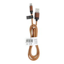 Заредете изображение във визуализатора на галерията – кабел usb - micro leather c184 light brown 1 meter - TopMag
