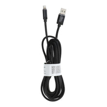 Заредете изображение във визуализатора на галерията – кабел usb for iPhone lightning 8-pin leather c182 black 3 meter - TopMag
