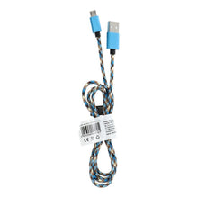 Заредете изображение във визуализатора на галерията – кабел usb - micro nylon c257 blue 1 meter - TopMag
