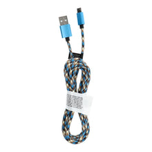 Заредете изображение във визуализатора на галерията – кабел usb - micro nylon c257 blue 2 meter - TopMag
