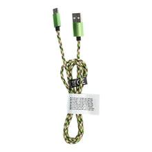 Заредете изображение във визуализатора на галерията – кабел usb - type c 2.0 nylon c248 green 1 meter - TopMag
