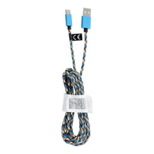 Заредете изображение във визуализатора на галерията – кабел usb - type c 2.0 nylon c248 blue 2 meter - TopMag
