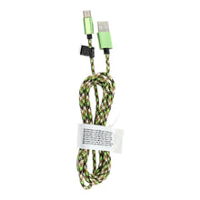Заредете изображение във визуализатора на галерията – кабел usb - type c 2.0 nylon c248 green 2 meter - TopMag
