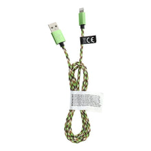 Заредете изображение във визуализатора на галерията – кабел usb for iPhone lightning 8-pin nylon c246 green 1 meter - TopMag
