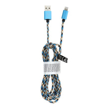 Заредете изображение във визуализатора на галерията – кабел usb for iPhone lightning 8-pin nylon c246 blue 2 meter - TopMag
