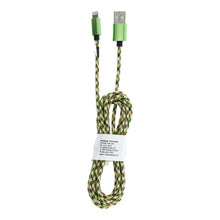 Заредете изображение във визуализатора на галерията – кабел usb for iPhone lightning 8-pin nylon c246 green 2 meter - TopMag
