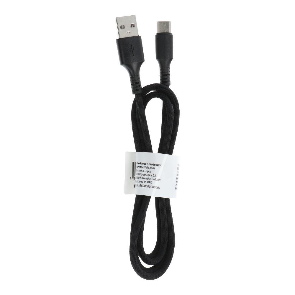 кабел usb - type c 2.0 c279 black 1 meter - TopMag