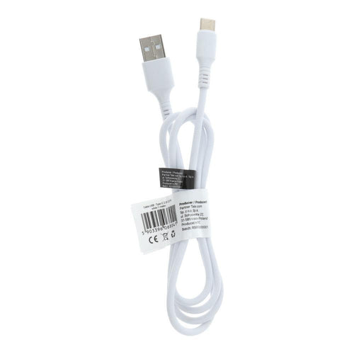 кабел usb - type c 2.0 c279 white 1 meter - TopMag