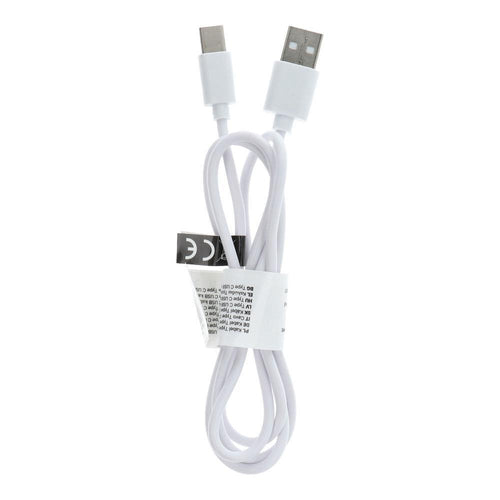 кабел usb - type c 2.0 c366 white 1 meter (connector long : 8mm) - TopMag