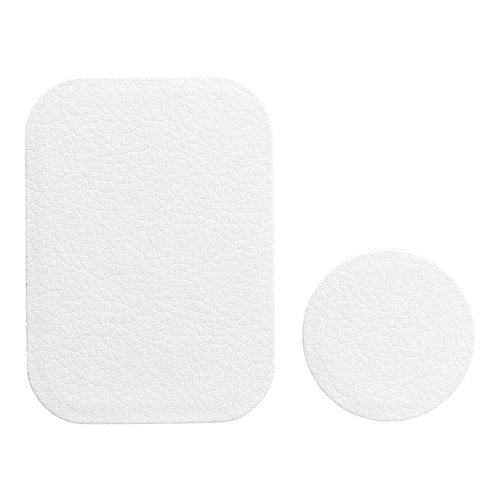 Badget for magnet car holder leather white - TopMag