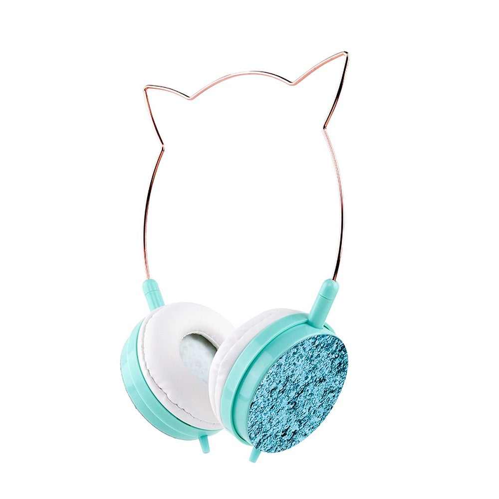 Headphones cat ear model ylfs-22 jack 3,5mm blue - TopMag