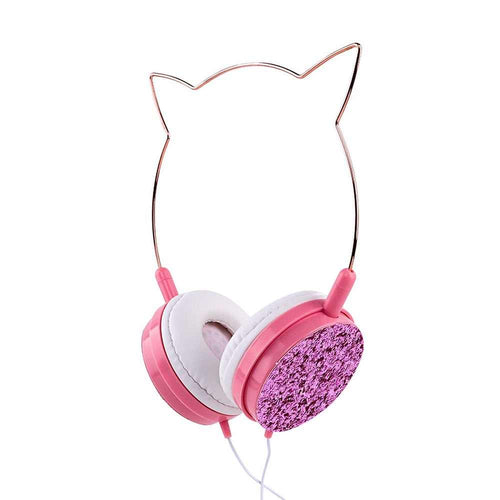 Headphones cat ear model ylfs-22 jack 3,5mm pink - TopMag