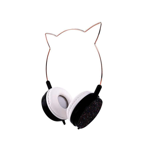 Headphones cat ear model ylfs-22 jack 3,5mm black - TopMag