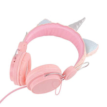 Заредете изображение във визуализатора на галерията – Headphones unicorn model ylfs-u1 jack 3,5mm pink - TopMag
