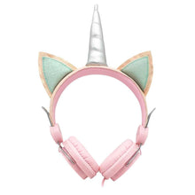 Заредете изображение във визуализатора на галерията – Headphones unicorn model ylfs-u1 jack 3,5mm pink - TopMag
