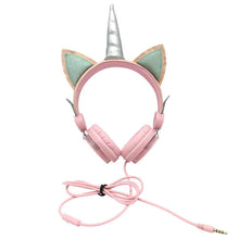 Заредете изображение във визуализатора на галерията – Headphones unicorn model ylfs-u1 jack 3,5mm pink - TopMag
