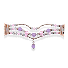 Заредете изображение във визуализатора на галерията – Bracelet loop for Apple Watch 42/44/45 design 4 gold-purple
