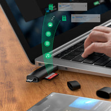 Заредете изображение във визуализатора на галерията – Ugreen adapter SD / micro SD card reader (USB-A / USB-C) black (CM304)
