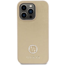 Заредете изображение във визуализатора на галерията – Original Case GUESS Strass Metal Logo GUHCP15XPS4DGPD for Iphone 15 Pro Max gold

