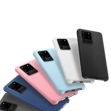Заредете изображение във визуализатора на галерията – Silicone Case Soft Flexible Rubber Cover for Samsung Galaxy S20 Ultra black - TopMag
