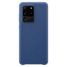 Заредете изображение във визуализатора на галерията – Silicone Case Soft Flexible Rubber Cover for Samsung Galaxy S20 Ultra dark blue - TopMag
