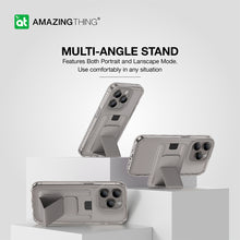 Заредете изображение във визуализатора на галерията – Amazing Thing Titan Pro Mag Wallet Case IP156.7PTWGY for Iphone 15 Pro Max titanium with stand
