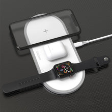Заредете изображение във визуализатора на галерията – Dudao 3in1 Qi Wireless Charger for Phone / AirPods / Apple Watch 38mm white (A11 white) - TopMag
