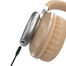 Заредете изображение във визуализатора на галерията – Dudao wireless Bluetooth headphones with micro SD card slot gold (X22 gold) - TopMag
