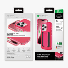 Заредете изображение във визуализатора на галерията – Amazing Thing Titan Pro Neon Mag Wallet Case IP156.1PTWPN for Iphone 15 Pro pink with stand
