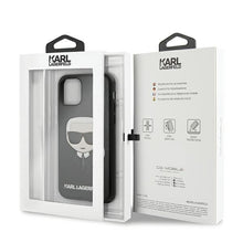 Заредете изображение във визуализатора на галерията – Karl Lagerfeld KLHCN65KHBK iPhone 11 Pro Max czarny/black hardcase Ikonik Karl`s Head
