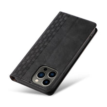 Заредете изображение във визуализатора на галерията – Magnet Strap Case for iPhone 14 Flip Wallet Mini Lanyard Stand Black
