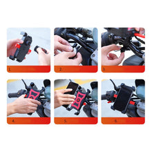 Заредете изображение във визуализатора на галерията – Bicycle motorcycle handlebar phone 360 holder black - TopMag
