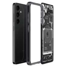 Заредете изображение във визуализатора на галерията – Spigen Ultra Hybrid case for Samsung Galaxy S24 - dark gray (Zero One pattern)
