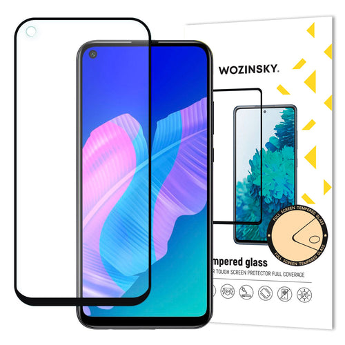 Wozinsky Tempered Glass Full Glue Super Tough Screen Protector Full Coveraged with Frame Case Friendly for Huawei P40 Lite E black - TopMag