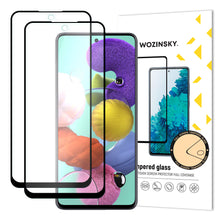 Заредете изображение във визуализатора на галерията – Wozinsky Set 2x Super Durable Full Glue Tempered Glass Full Screen with Frame Case Friendly Samsung Galaxy A51 Black - TopMag

