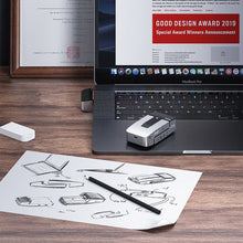 Заредете изображение във визуализатора на галерията – Baseus laptop stand multifunctional HUB USB Typ C - USB 3.0 / RJ45 / 3,5 mm mini jack / HDMI / USB Typ C / Thunderbolt 3 for MacBook Pro gray (CAHUB-AJ0G) - TopMag
